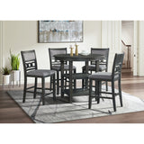Amherst Counter Table With Wood Leg Gray Finish - alternate view