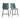 Riko - Counter Height Side Chair (Set of 2) - Gray/Gun Metal