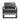 Locnos - Silla decorativa - Cuero de grano superior gris y acabado en negro