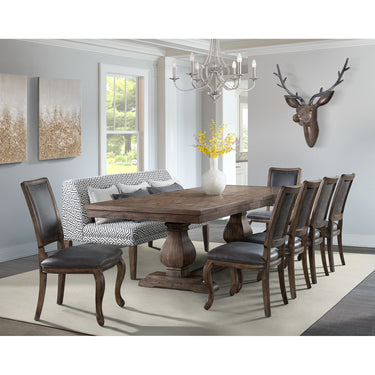 Gramercy Upholstered Dining Settee Dark Brown - alternate view