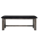 Nathan Bench With PU Padded Seat Gray Oak - alternate view
