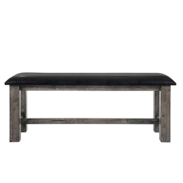 Nathan Bench With PU Padded Seat Gray Oak - alternate view