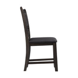 Amherst Standard Height Faux Leather Side Chair (Set of 2) Walnut - detail