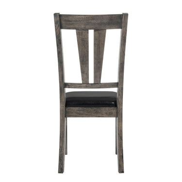 Nathan Fan Back Chair With PU Seat (Set of 2) Gray Oak - alternate view