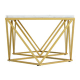 Riko Rectangular Coffee Table With Metal Leg Gold - detail
