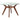 Paxton - Mesa de comedor redonda con tapa de vidrio de 48" - Transparente y nuez moscada