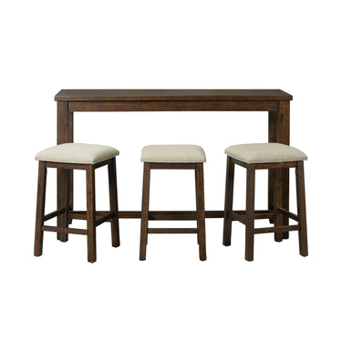 Jax - Bar Table Single Pack (Table And Three Stools) - Dark Walnut