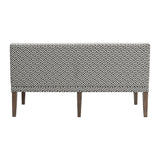 Gramercy Upholstered Dining Settee Dark Brown - detail