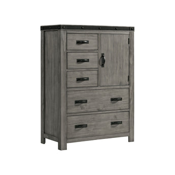 Wade 5-Drawer Gentlemen Chest Black Finish - Gentleman’s Chests at Quality Home Furniture Mesquite