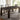 Caterina - Dining Table With X Leaf - Dark Walnut / Beige