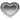 Aiko - Espejo de pared en forma de corazón - Plata