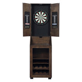 Bone Dartboard Cabinet Ssg-120405 Cabinet With Dartboard Dark Brown - detail