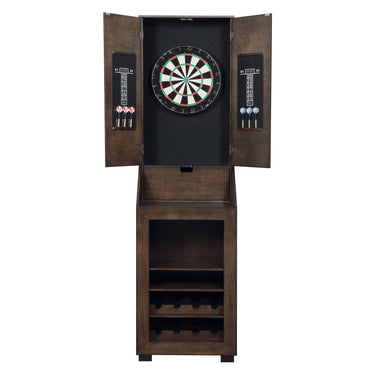 Bone Dartboard Cabinet Ssg-120405 Cabinet With Dartboard Dark Brown - detail