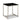 Kira - Rectangular End Table - Black Marble And Brushed Nickel