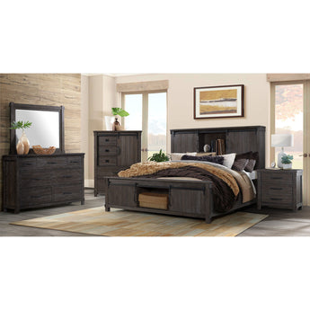 Scott - Juego de dormitorio con plataforma y almacenamiento
