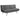Julian - Sofá cama tapizado con asientos con cubierta tipo almohada - Gris