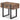 Prescott - Mesa auxiliar moderna de madera recuperada - Miel rústica