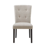 Lexi Tufted Upholstered Chair (Set of 2) Espresso - detail