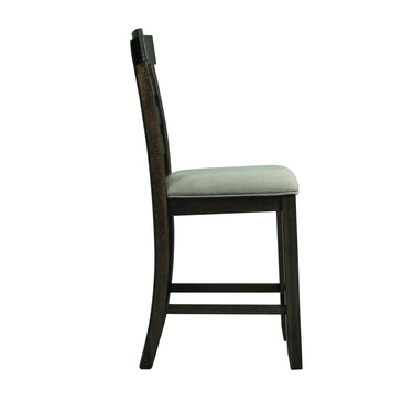 Colorado Counter Side Chair With Cushion Seat (Set of 2) Charcoal - detail