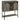 Claremont - Mueble bar con puerta corredera y estante inferior - Madera flotante gris