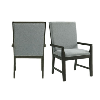 Donovan Standard Height Arm Chair (Set of 2) Gray - Chair Sets at Quality Home Furniture Mesquite