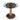 Beaufort - Mesa decorativa redonda con base y tapa de cristal - Roble oscuro
