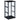 Cyclamen - Gabinete Curio de vidrio de 3 estantes - Negro y transparente