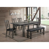 Nathan Bench With PU Padded Seat Gray Oak - image 4 of 4