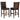 Dewey - Sillas tapizadas de altura con reposapiés (juego de 2) - Marrón y nogal