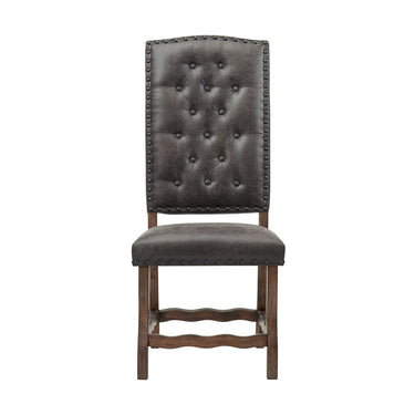 Gramercy Tufted Tall Back Side Chair (Set of 2) Chocolate - image 4 of 4