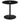 Ganso - Round Metal End Table With Tempered Glass Top - Black